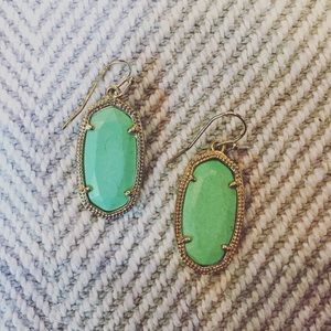 Kendra Scott "Dani" seafoam green earrings